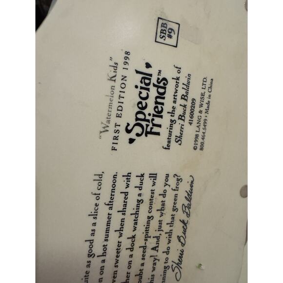 1998 Watermelon Kids "Special Friends" 1st Edition Sherri Buck Baldwin - Picture 15 of 16